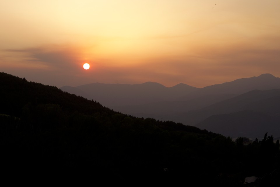 Sunset in the mountains
